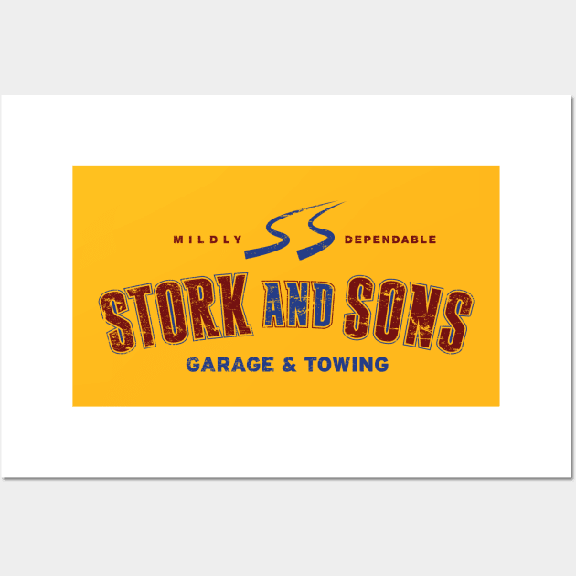 Stork & Sons Towing Wall Art by MindsparkCreative